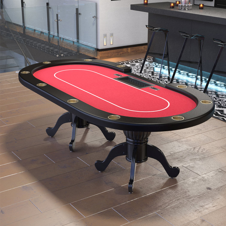 IDS Online Corp 94" 10 Player Oak Poker Table Wayfair